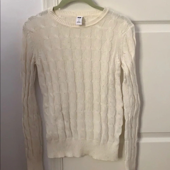 White Gap Cable Knit Sweater - Picture 1 of 3